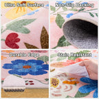 10x14 Area Rugs for Living Room: Floral Washable Rug Vintage Large Soft Boho - Image 6