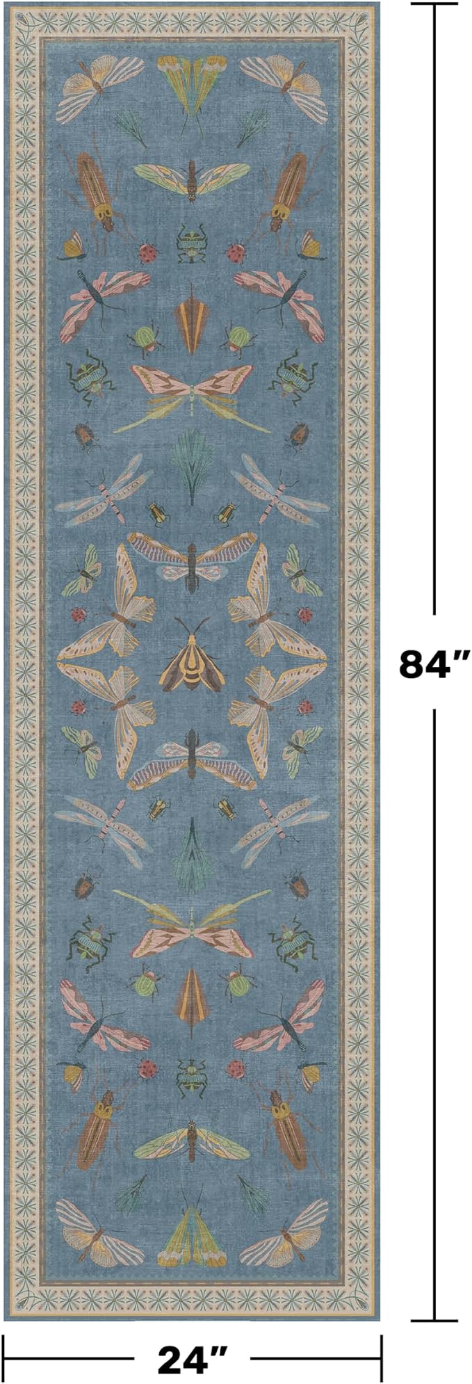 Hazo Haus 2x7 Washable Bedroom Runner Rug, Laundry Room & Hallway, Rubber - Image 2