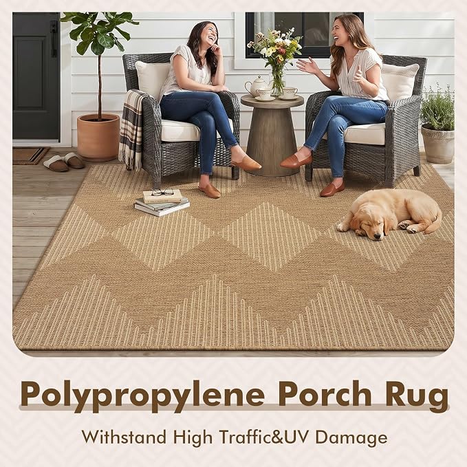 MontVoo-3x5 Outdoor Rug Porch Entryway Rug-Polypropylene Indoor Outdoor Rugs - Image 6