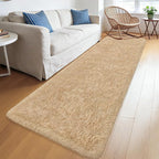 2x8 ft Beige Runner Rugs for Bedroom Living Room, Soft Plush Fluffy Throw Rug by TENNOLA