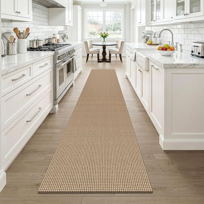 KOZYFLY Boho 2x12 Runners Rugs for Hallway, Long Washable Runner Rug, Woven Non - Image 2
