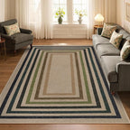Lahome Enfys Modern Geometric Easy Jute Rug, Washable 5x7 Indoor Outdoor Rugs - Image 6