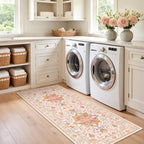 RELEANY Area Rugs Runner 2'x6' Washable Non-Slip, Floral Vintage Distress - Image 2