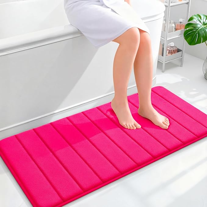 OLANLY Memory Foam Long Bathroom Rugs Runner 44x20, Super Soft Absorbent Bath by OLANLY