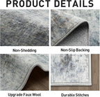 4x6 Area Rugs Washable Rug: Modern Abstract Living Room Rug Soft Anti-Skid Thin - Image 5