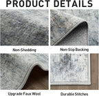 5x7 Area Rugs Washable Rug: Modern Abstract Living Room Rug Soft Anti-Skid Thin - Image 5