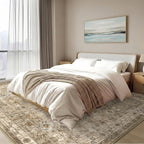 5x7 Area Rug for Living Room-Vintage Farmhouse Boho Floral Neutral Washable - Image 5