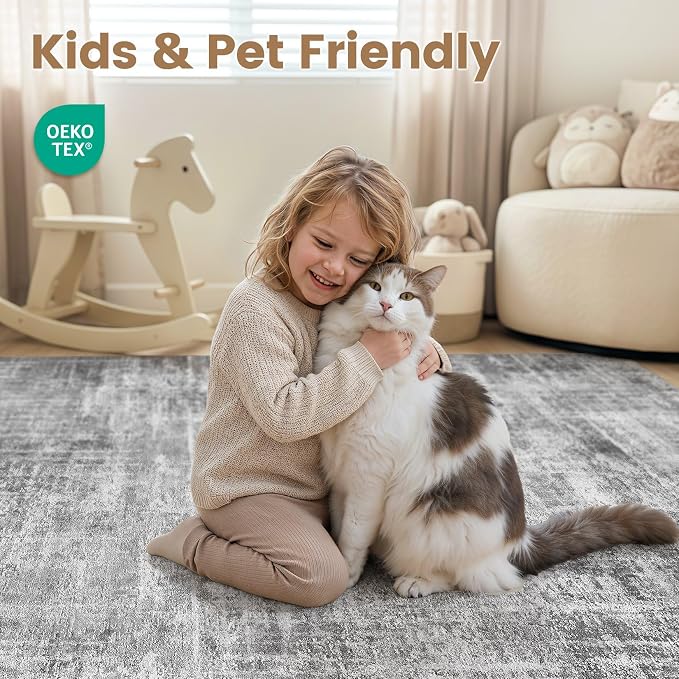 Washable 5x7 Area Rug for Living Room - Image 4