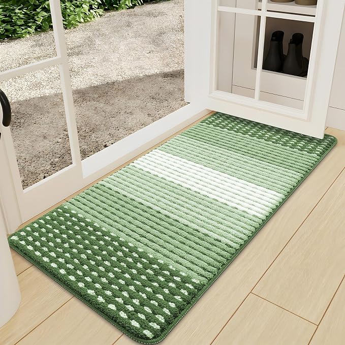 Kitinjoy Indoor Outdoor Door Mat, 47x24 Non-Slip Absorbent Dirt Trapper by Kitinjoy