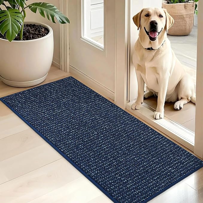 BEQHAUSE Dirt Trapper Door Mat 20" x 48", Non-Slip Washable Doormats Entrance by BEQHAUSE