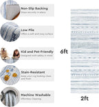 2x10 Runner Rug Machine Washable Non Slip Area Rug Distressed Neutral Moroccan - Image 5