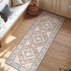 Lessymo 2 x 6 Runner Rug- Machine Washable Area Rugs Boho Faux Wool Low Pile - Image 5