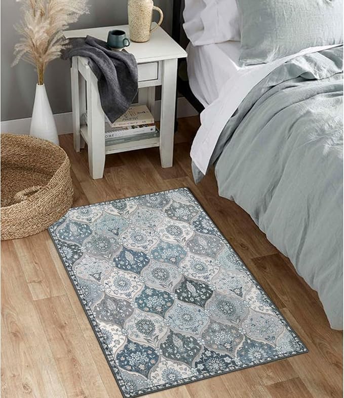 Lahome Moroccan Trellis Front Door Mat Indoor Entrance, 2x3 Rugs - Image 5