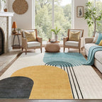DCX Abstract Machine Washable 10x12 Rug, Mid Century Modern Rug - Image 2