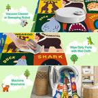 Kids Rugs for Playroom, 4x6 Feet Upgrade Ultra Non Slip Area Rug, Washable Play - Image 4