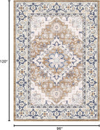 Lessymo 8 x 10 Area Rugs for Living Room- Machine Washable Area Rugs Boho Faux - Image 2