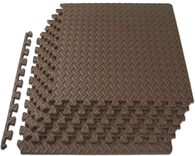ProsourceFit Exercise Puzzle Mat 1/2-inch, EVA Interlocking Foam Floor Tiles by ProsourceFit