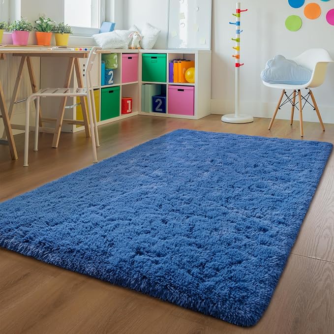 Andecor Soft Fluffy Bedroom Rugs, 5 x 8 Feet Indoor Shaggy Plush Area Rug - Image 2