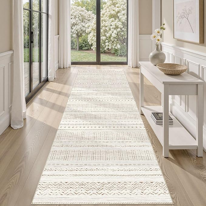 cotiled Hallway 2.6x10 Runner Rugs: Washable Boho Rugs by COTILED