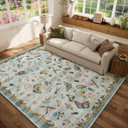 Machine Washable Rugs for Living Room: 6x9 Area Rugs Stain Resistant Non Slip - Image 8