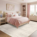 Latte&Fog 9x12 Washable Rugs for Living Room, Large Ivory Area Rugs for Girls - Image 4
