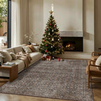 Latte&Fog 5x7 Area Rugs for Living Room, Vintage Taupe Brown Washable Rug - Image 4