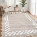 Small Bedroom Area Rug 3x5 Checkered Area Rug by GarveeHome