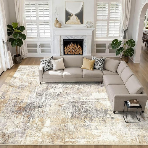 10x13 Area Rug Living Room: Washable Large Abstract Modern Soft Rugs Stain by LOONGRUG