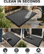 Mibao Front Door Mat Outdoor Entrance, Waterproof Dirt Trapper Doormat - Image 4