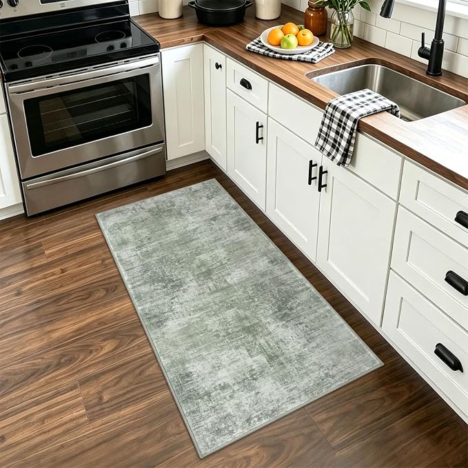 IOHOUZE Abstract Runner Rug 2x4 Ft Entryway Rugs Washable Door Mat Indoor - Image 2