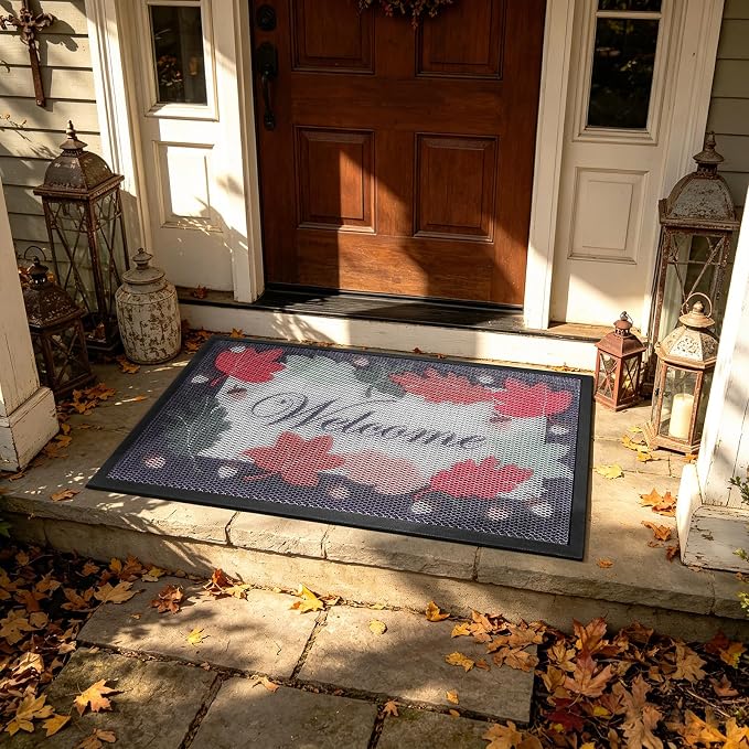 Front Door Mat, Heavy Duty Non-Slip Rubber Dirt Trapper, Quick-Dry Low-Profile - Image 7