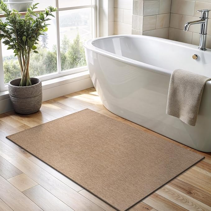 CAMILSON Easy Jute Rug 2x3, Indoor Outdoor Natural Color Fiber Area Rugs - Image 4