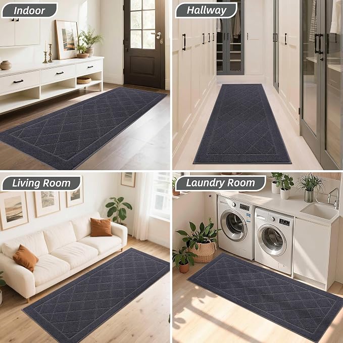 BEQHAUSE Dirt Trapper Door Mat 32" x 72", Doormat Non-Slip Entryway Rugs - Image 8