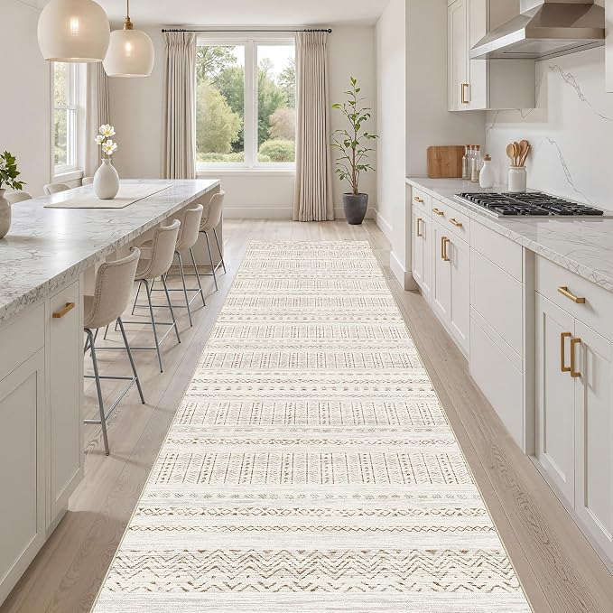 cotiled Hallway 2.6x10 Runner Rugs: Washable Boho Rugs - Image 7