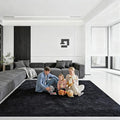 8x10 Area Rugs for Living Room, Large Fluffy Black Rugs for Bedroom, Fuzzy Shag by Unknown