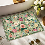 RELEANY Floral 2x3 Area Rugs Washable Print Boho Cute Carpet Non Slip Flower - Image 3