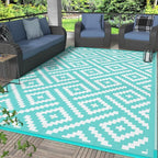 GENIMO Outdoor Rug for Patio Clearance, Reversible Plastic Straw Rugs for RV by GENIMO