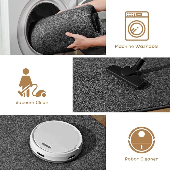 Pettop 5x7 Black Grey Area Rugs - Image 8