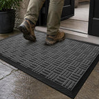Mibao Front Door Mat Outdoor Entrance, Waterproof Dirt Trapper Doormat by Mibao