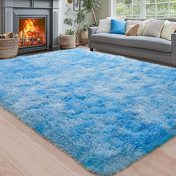 Area Rugs for Living Room 6x9, Ultra Soft Fluffy Rug for Bedroom, Modern Shaggy by Awaytail
