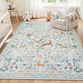 6x9 Area Rugs Washable Rug: Large Boho Living Room Rug Soft Non-Slip Low Pile by Yidanamy