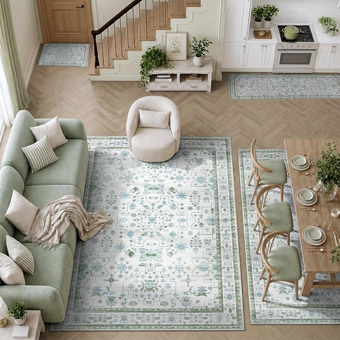 DCX Green 9x12 Rug, Kid & Pet Friendly - Image 5