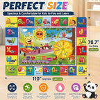 ABC Kids Play Rug, Non-Slip Classroom Carpet, soft low-pile surface, non-slip - Image 2