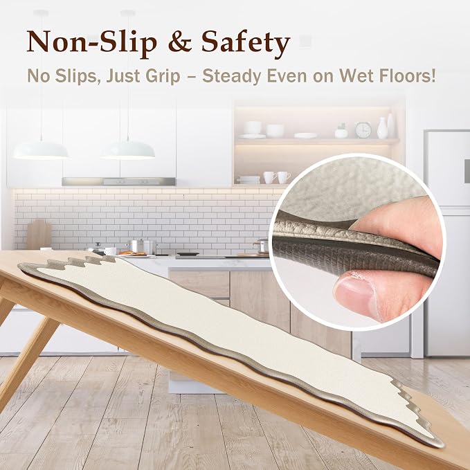 Arenarug Scalloped Kitchen Mats Rugs Sets of 2 Cushioned Anti Fatigue Floor Mat - Image 5