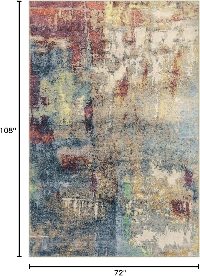 Lahome Modern Abstract Area Rug 6x9 Rugs - Image 2