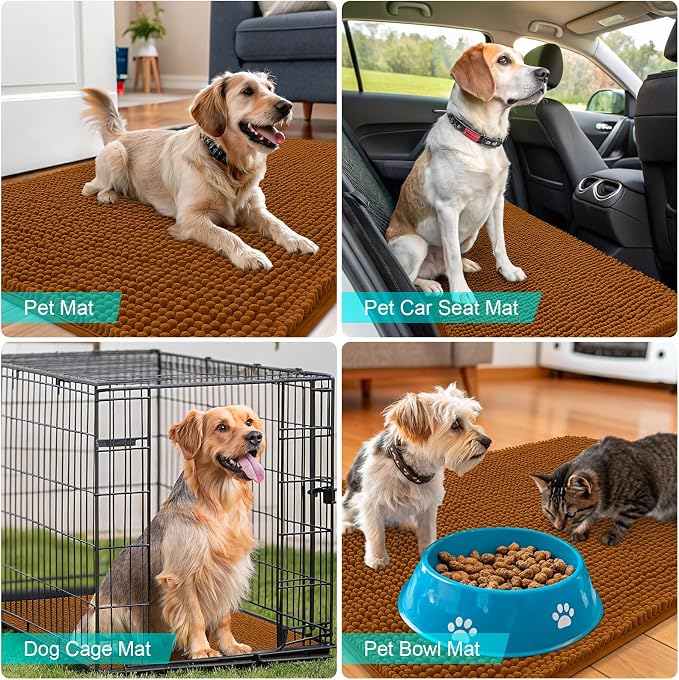 OLANLY Dog Door Mat for Muddy Paws 35x24, Absorbs Moisture and Dirt, Absorbent - Image 7