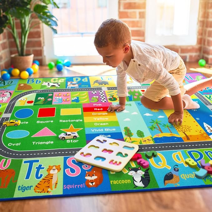 HOMORE Kids Educational Rug, Kids Collection Area Rug - Image 3