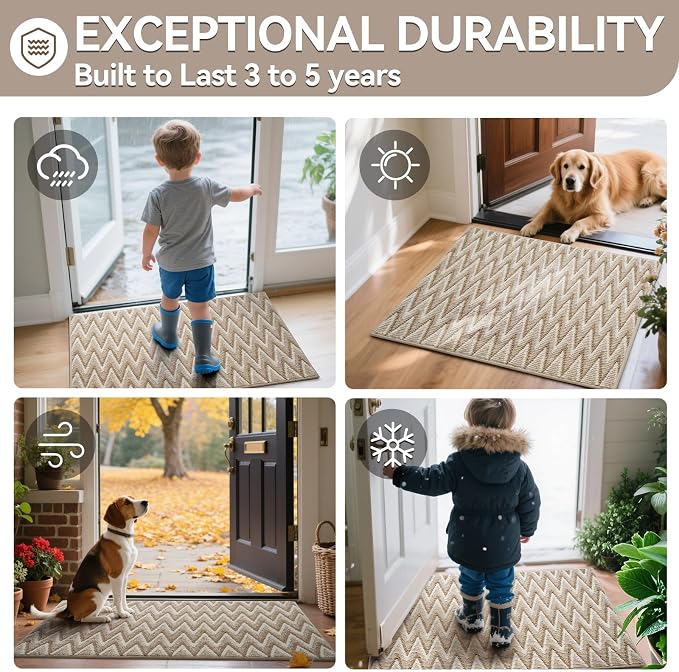 Indoor Door Mat 17x30, Dirt Resistant & Absorbent Doormat - Image 8