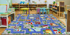Capslpad Blue Car Road Kid Rug Carpet Playmat by CapslpadDirect