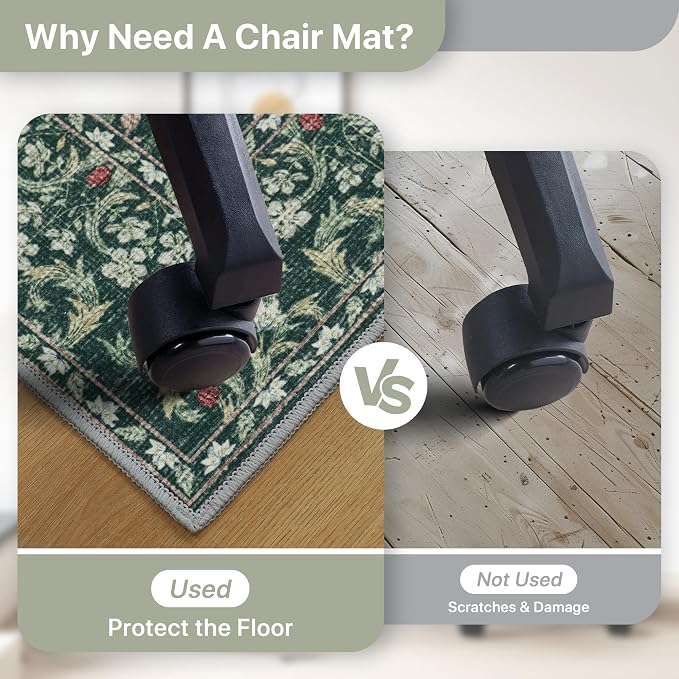 36"x48" Office Chair Mat for Hardwood Tile Floor, Under Desk Carpet Protector - Image 5